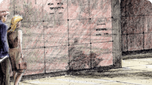 Outside of mausoleum
